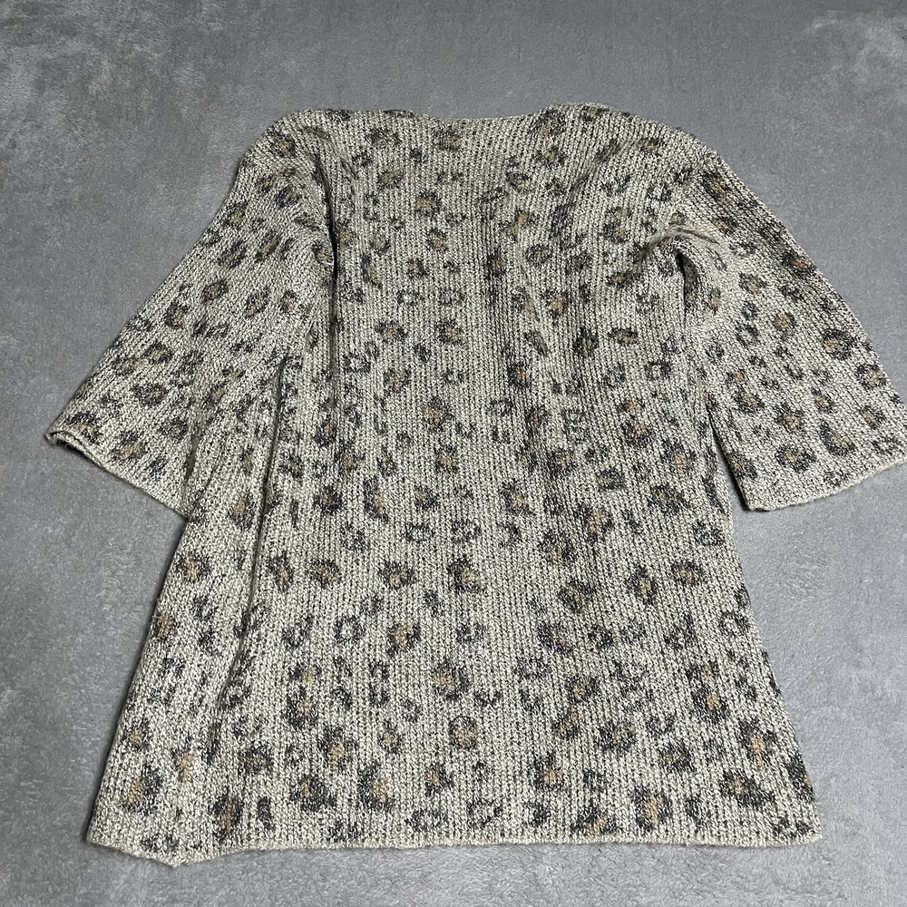 Cupcakes and Cashmere Cardigan Womens XS Multicolor Animal Print Open Front Boho - Picture 8 of 9